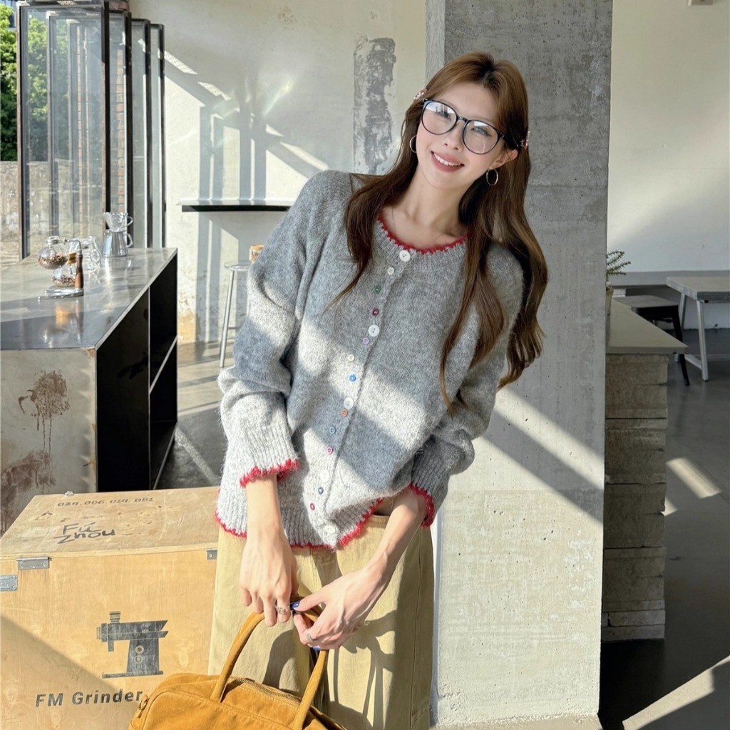 Áo Len Cardigan Dài Tay Cài Nút Nhiều Màu Sắc Cho Nữ, Phong Cách Thu Đông Mới  Dáng Rộng Thời Trang | BigBuy360 - bigbuy360.vn