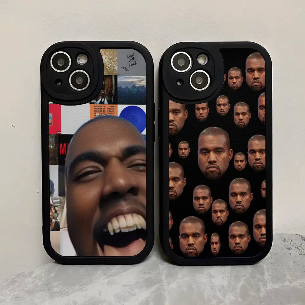 TP-1 Ngộ nghĩnh Kanye West Ye Ốp Lưng Điện Thoại iPhone Pro 13 12 Mini X Xr Xs 7 8 Puls Se Da Cừu Silicon Sof