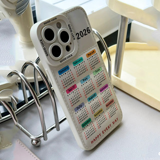Ốp điện thoại lịch 2026 cho iPhone 17 / 17Air / 16E / 15 Plus / 14 / 13 / 12 / 11 / Pro Max. Chống sốc rơi. Hộp đựng túi khí kiểu áo khoác silicon lỏng che phủ toàn diện