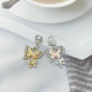 1 Bộ Móc Khóa Chủ Đề Bướm Bạc Vàng Đẹp, Rất Thích Hợp Cho Chìa Khóa, Túi, Chìa Khóa Ô Tô, Ba Lô, Đồ Trang Trí-Quà Tặng Lý Tưởng Của Những Người Yêu Bướm Và Quà Tặng Giáng Sinh