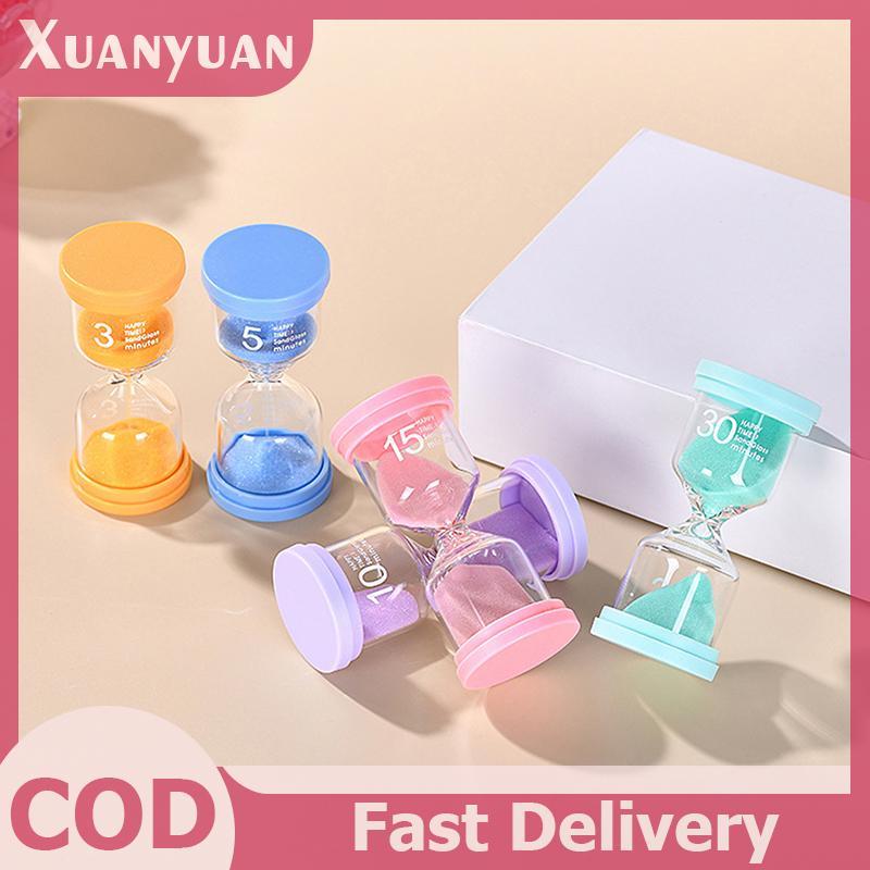 XUAN 1PC 3 / 5 / 10 / 15 / 30 Phút Cát Nhiều Màu Sắc Trẻ Em Kid Quà Tặng Cát Hẹn Giờ Kính Trang Trí Nhà Cửa Đồng Hồ Cát VN