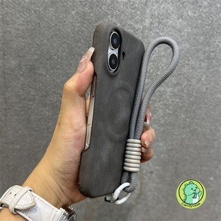 Ốp điện thoại từ tính bằng da PU nhung có dây buộc cho Huawei Pura 80 70 P60 P50 P40 Pro Plus Vỏ siêu sang Vỏ sạc không dây chống sốc dành cho doanh nghiệp dễ thương