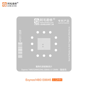 Amaoe BGA Reballing Stencil cho Samsung Exynos 1380 E8835P 1350 E8535P 1480 E8845 CPU