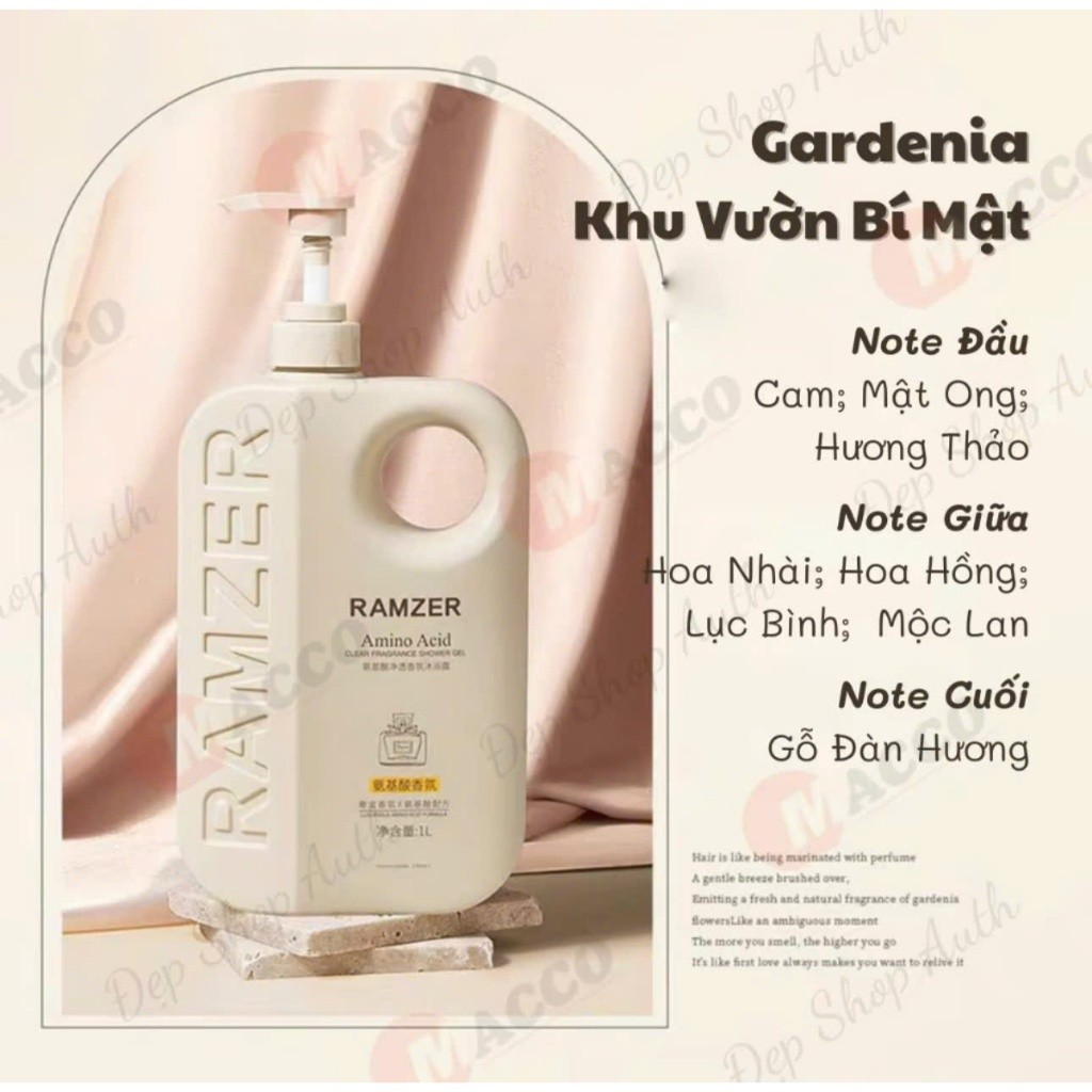 Sữa Tắm RAMZER Nước Hoa Dung Tích Lớn – Hương Thơm Cao Cấp, Làm Đều Màu Da, Lưu Hương Chuẩn Perfume