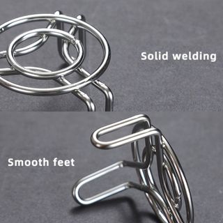 Giá hấp Mini ITRUMPET, Giá hấp 2 kích thước đa chức năng, Máy hấp bằng thép không gỉ chiều cao và chiều cao bền bỉ Nấu nồi nhỏ Giá giữ nhiệt cốc