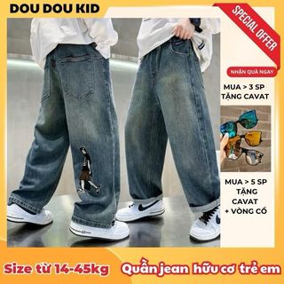 [DOU DOU KID] QJ29 Quần Jean Trẻ Em Bé Trai 14-45kg,Chất Jean Mềm Mại