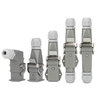 Đầu Nối Tải Nặng Nhỏ HDC-HA003 Hình Chữ Nhật Công Nghiệp Hàng Không Cắm Nam Nữ Mông 4 Ngang 5 Lõi 6 / 8 Pin