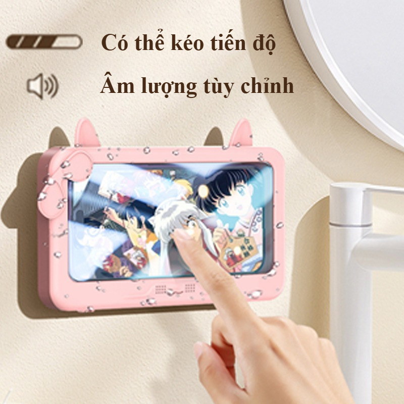 Hộp Đựng Điện Thoại Nhà Tắm Chống Nước Cao Cấp, Màn Hình Cảm Ứng Nhạy, Điều Chỉnh Góc Nhìn Linh Hoạt