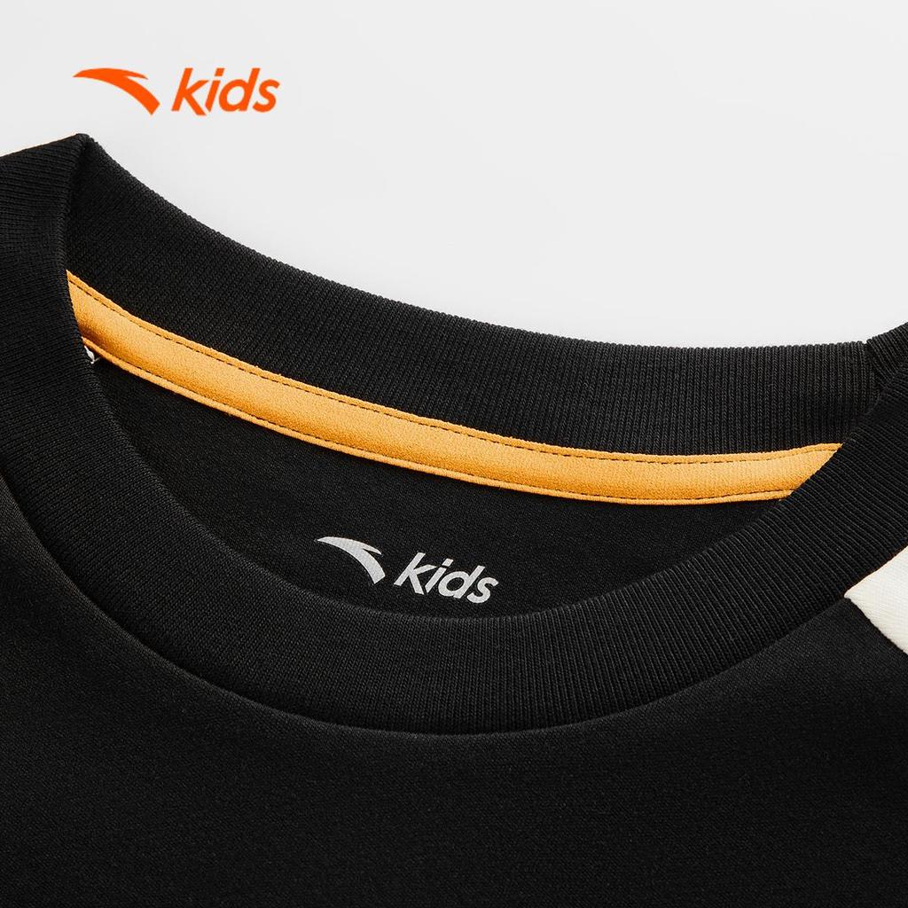 ANTA Kids Áo Phông Dài Tay Thời Trang Bé Trai 3525C8402. Thoáng Khí, Mềm Nhẹ, Thoải Mái Vận Động