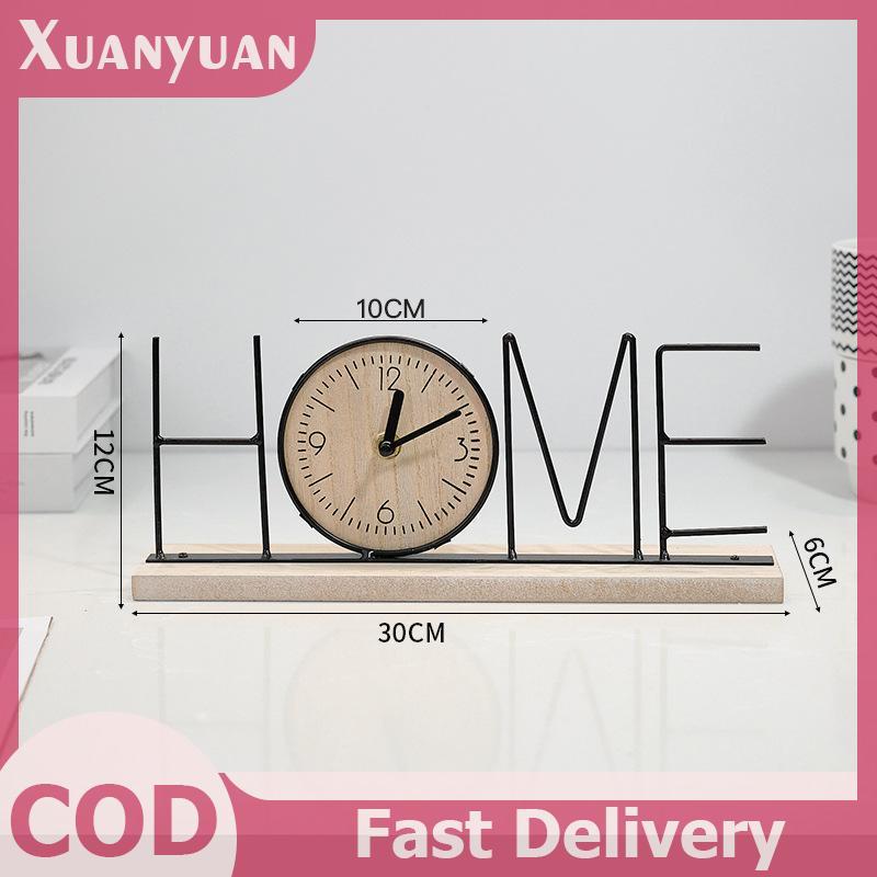 XUAN 1 Đồng Hồ Gỗ Trang Trí Nhà Sáng Tạo Đồng Hồ Bàn Phong Cách Bắc Âu Thời Trang Nghệ Thuật Đồ Trang Trí VN