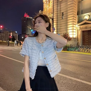 áo khoác mỏng mùa hè mặc váy ngoài xanh dương áo khoác nữ cardigan mỏng nhẹ thu xinh dễ thương