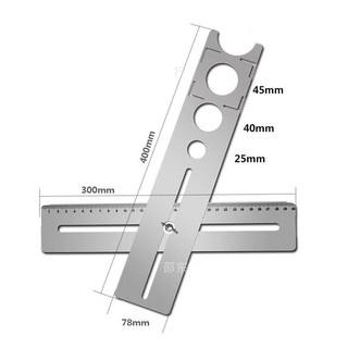 【vạn】Thước Lấy Dấu Lỗ Khoan Gạch Inox – Dụng Cụ Khoét Ổ Cắm, Ống Nước Trên Gạch Men Kính Chuẩn Xác