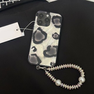 INS Hàn Quốc Vỏ Lông Da Báo Sang Trọng + Dây Buộc Cho IPhone 16 11 15 14 13 12 Pro X Xr Xs Max 6 6s 7 8 Plus SE 2020 Ốp lưng Chống Sốc Cứng
