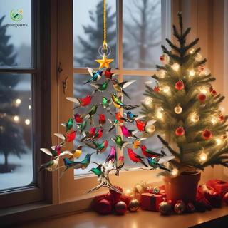 ⭐GROUS⭐Transparent Acrylic HummingFor Bird Ornament for Unique Holiday Decoration Ideas