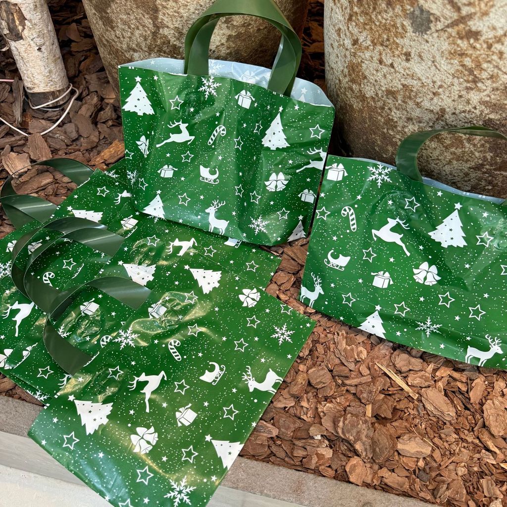Quà Tặng Giáng Sinh Túi Bao Bì Nhựa Hoạt Hình Giáng Sinh Tiệc Mua Sắm Quà Tặng Kẹo Bao Bì Túi Tote 25.11.4