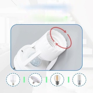 【Hỷ】Đui xoáy cảm biến thông minh E27 tự động điều chỉnh ánh sáng theo chuyển động, tiết kiệm năng lượng, chống trượt