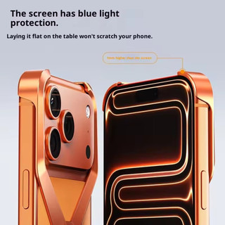 [JLK] Ốp điện thoại không vành hợp kim nhôm loại X có thể tháo rời cho iPhone 17 17Pro 16 15 14 13 Pro Max Vỏ chống sốc tản nhiệt kim loại Funda