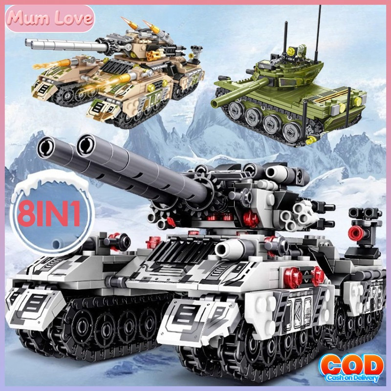 8IN1 Mô Hình Lắp Ráp Xe Tăng Chiến đấu Chủ Lực Đồ Chơi,Chất Liệu Nhựa ABS,Quà Sinh Nhật Cho Bé Trai