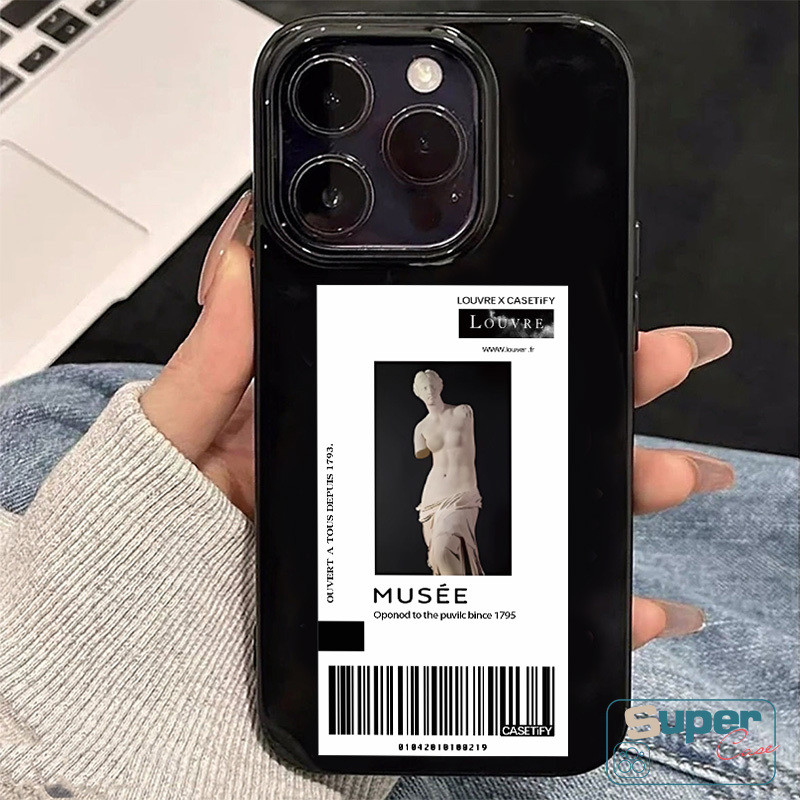 Ốp Lưng Tương Thích Cho IPhone 17 15 13 11 16 14 12 Pro Max Air 12 16 15 14 17 13 Pro 14 6 8 16 15 Plus X XR XS Max SE 2020 Điêu Khắc Nghệ Thuật Thời Trang Cánh Tay Gãy Mã Vạch Sao Kim Bìa mềm