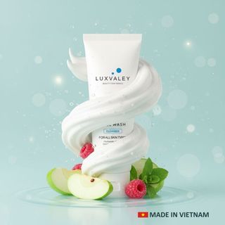 SỮA RỬA MẶT SÁNG DA NGỪA MỤN LUXVALEY GENTLE FACE WASH 50G CHIẾT XUẤT NIACINAMIDE RAU MÁ