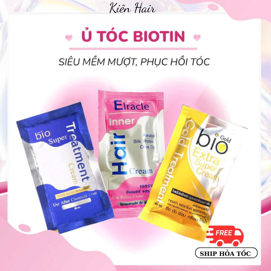 Ủ tóc Biotin Ziemlich, ủ Bio Gold siêu mềm mượt, phục hồi Collagen tóc | Trunghair