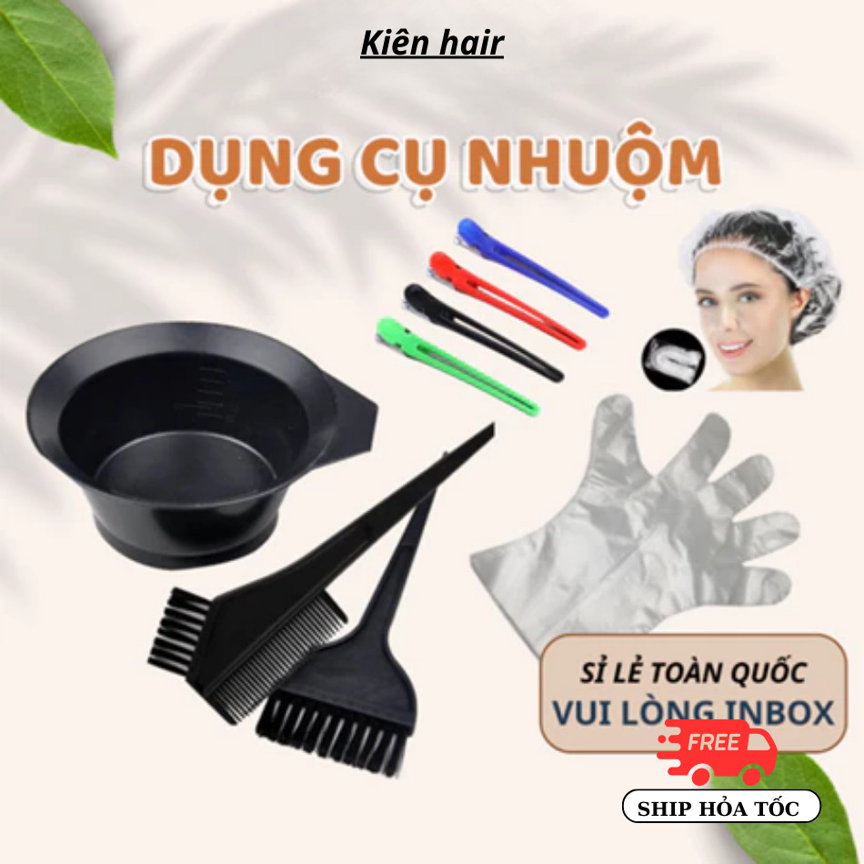 Dụng Cụ Nhuộm Tóc Cao Cấp Trunghair - Lược nhuộm, Bát nhuộm, Gang tay, Mũ ủ tóc | Trunghair