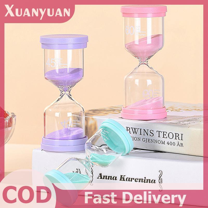 XUAN 1PC 3 / 5 / 10 / 15 / 30 Phút Cát Nhiều Màu Sắc Trẻ Em Kid Quà Tặng Cát Hẹn Giờ Kính Trang Trí Nhà Cửa Đồng Hồ Cát VN