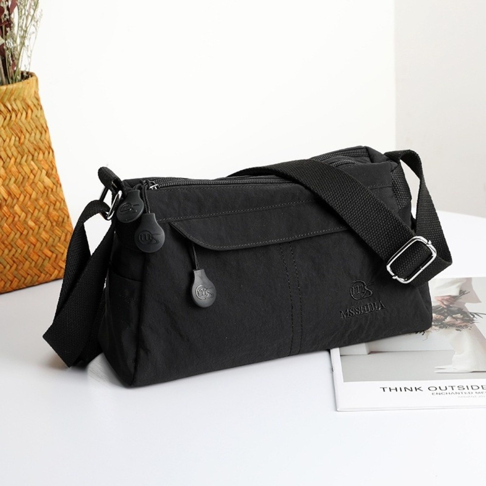 Túi đeo chéo EBINLANDS, Túi đeo chéo chống nước bằng Nylon, Túi đựng điện thoại đa năng nhẹ màu trơn dành cho nữ