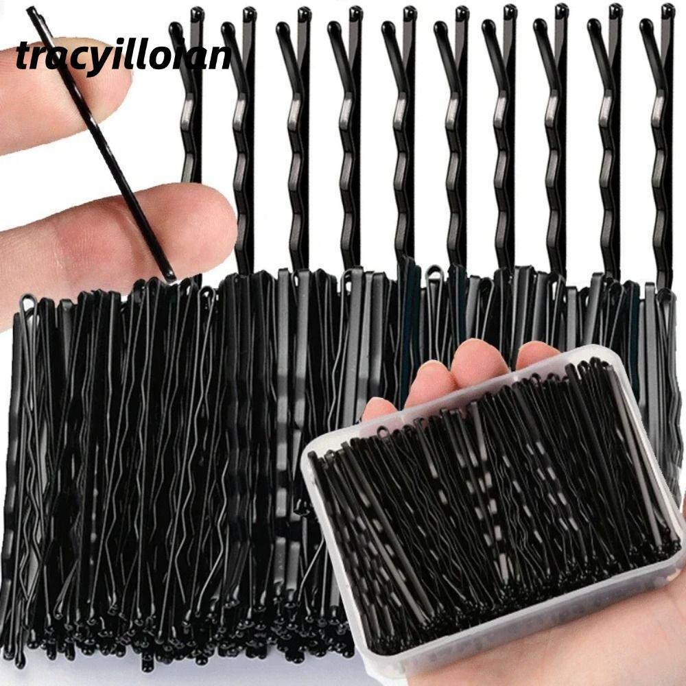TRACEILLOIAN - 60/240 Chiếc Kẹp Tóc Vô Hình Màu Đen, Hình Chữ U, Dùng Một Lần Tiện Lợi