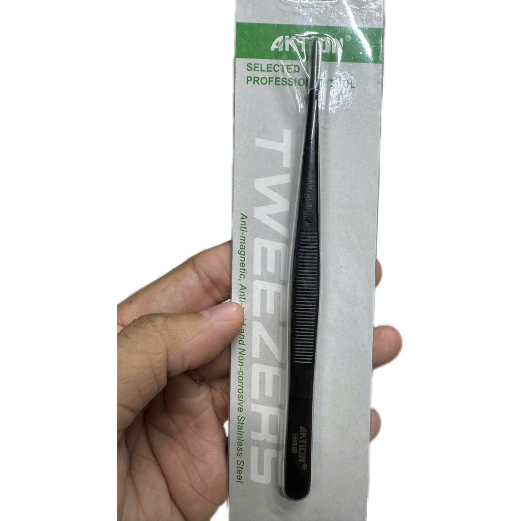Nhíp Inox AKTION Gắp Thức Ăn Cho Cá Dài 15cm Không Rỉ