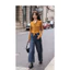 Mutu Áo Thun Nữ Cổ Tròn Phối Ren, Form Slim-Fit Ôm Body, Phong Cách Pháp
