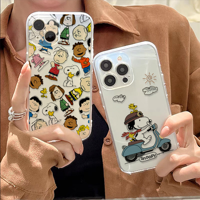 Ốp Lưng Điện Thoại Samsung Galaxy Note 20 Ultra S10 10 Plus Lite A56 A36 A26 A55 A35 M54 F54 M23 M60 Dễ Thương Snoopy Hoạt Hình Silicon Trong Suốt Bìa Mềm