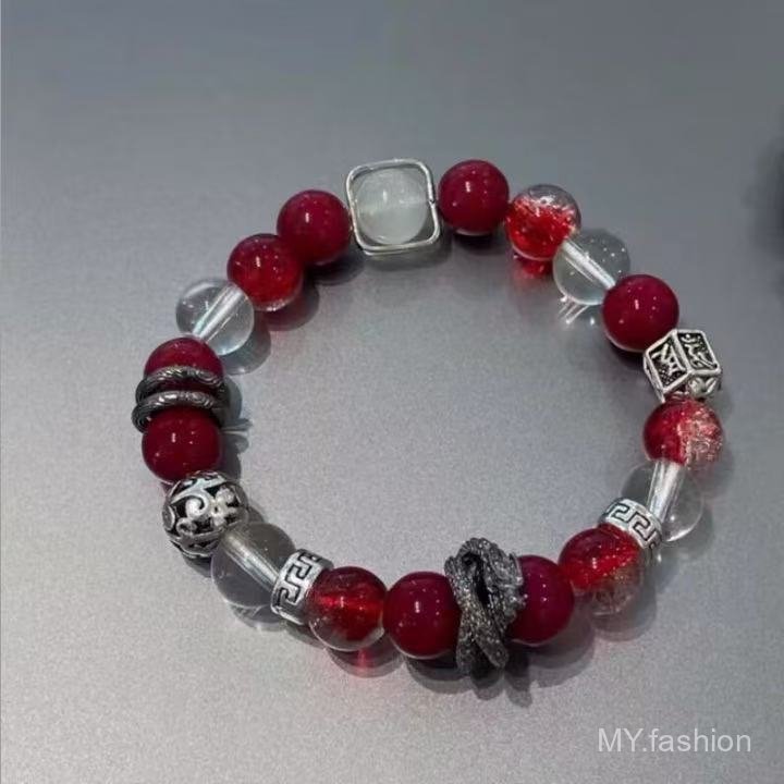 Vòng tay đính cườm thủy tinh Panlong thủ công, bộ đôi nguyên bản