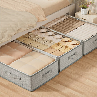 Hộp Đựng Quần Áo Chăn Mền Gấp Gọn Cỡ Lớn, Hộp Vải Đựng Đồ Có Nắp Đậy Chống Bụi, Ngăn Chia Tiện Lợi