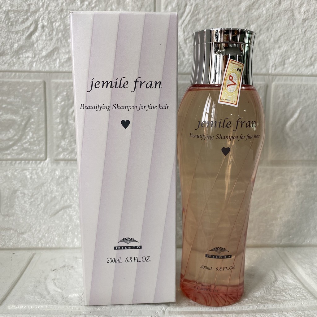 Dầu gội cho tóc khô xơ hư tổn Milbon Jemile Fran Heatgloss Shampoo 200ml [ MK ]