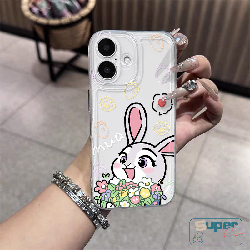 Ốp Lưng Cho Redmi 13C 9C 9A 10C A3 14C 12C A1 10 A2 9C NFC 9T 10A Note 14 12 9 8 11s 10 13 10S Pro Mi 11 Cặp Đôi Hoạt Hình Dễ Thương Zootopia Fox Thỏ Trong Suốt