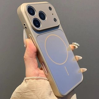 Ốp điện thoại cứng AG tương thích cho iPhone17promax 15 14 PRO MAX 14 Plus 16promax 17pro Vỏ bảo vệ ống kính máy ảnh chống sốc