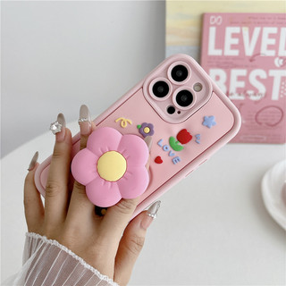 Khung 3D Hoạt Hình Dễ Thương Nhiều Màu Sắc Hoa Vỏ Cho iPhone 17 16 15 14 13 12 11 Pro Max 7 8 X XR XS
