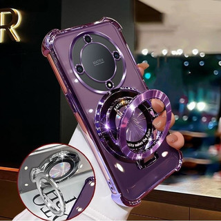 Honor X9D 5G 2025 Vỏ Mềm Cho Honor X9d X9C Smart X 9C HonorX9d HonorX9C 5G Ốp Lưng Chống Sốc Jelly Trong Suốt Có Giá Đỡ Từ Tính Dày Túi Khí Ốp Lưng Điện Thoại