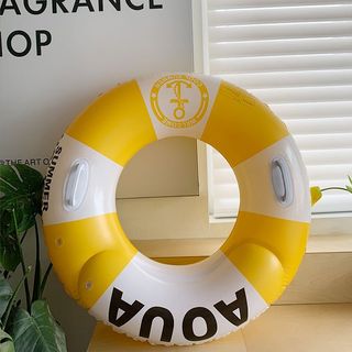 Nhẫn bơi chữ sọc Unisex dành cho người lớn dày có tay cầm Túi khí đôi Vòng nách nước