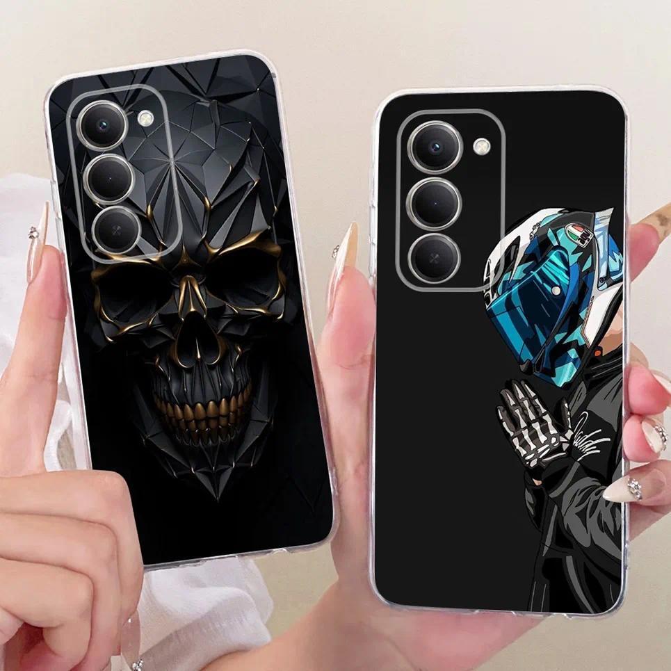 Ốp Lưng Cho Xiaomi Redmi 15 4G Ốp lưng Rồng Hổ Phong Cách Thoáng Mát Tranh Hoạt Hình Ốp Lưng Mềm Trong Suốt Silicon Trên Redmi15 4G