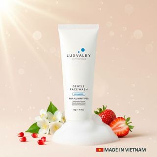 SỮA RỬA MẶT DƯỠNG TRẮNG NGỪA MỤN LUXVALEY GENTLE FACE WASH CHIẾT XUẤT RAU MÁ DỊU NHẸ AN TOÀN MẸ BẦU