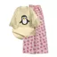 Tổng hợp các sét bộ quần heo hồng + mix áo phông phom unisex hình-con chim cánh cụt-QUANAO94