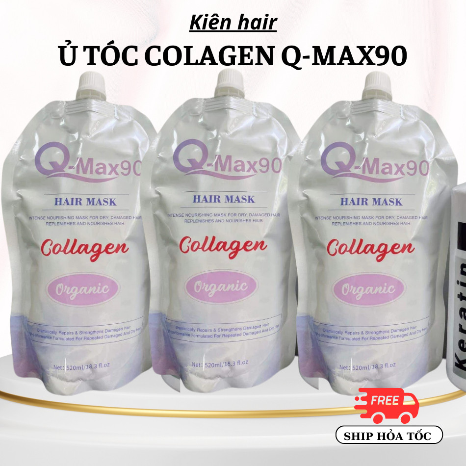 Ủ tóc Collagen Qmax90 phục hồi hư tổn giúp tóc chắc khỏe, mềm mượt ngay lần đầu sử dụng | Trunghair