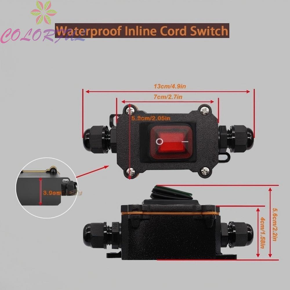 【COLORFUL】Outdoor IP67 Waterproof Junction Box with High Power Capacity and Lighted Switch