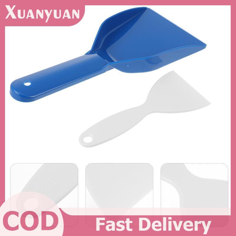 XUAN 1 / 2 Chiếc Dụng Cụ Cạo Đá Bộ Dụng Cụ Để Tủ Lạnh Loại Bỏ Sương Mù Vệ Sinh Sạch Máy Thổi Tuyết Dụng Cụ Vệ Sinh Đá Tẩy Xẻng Trắng Xanh VN