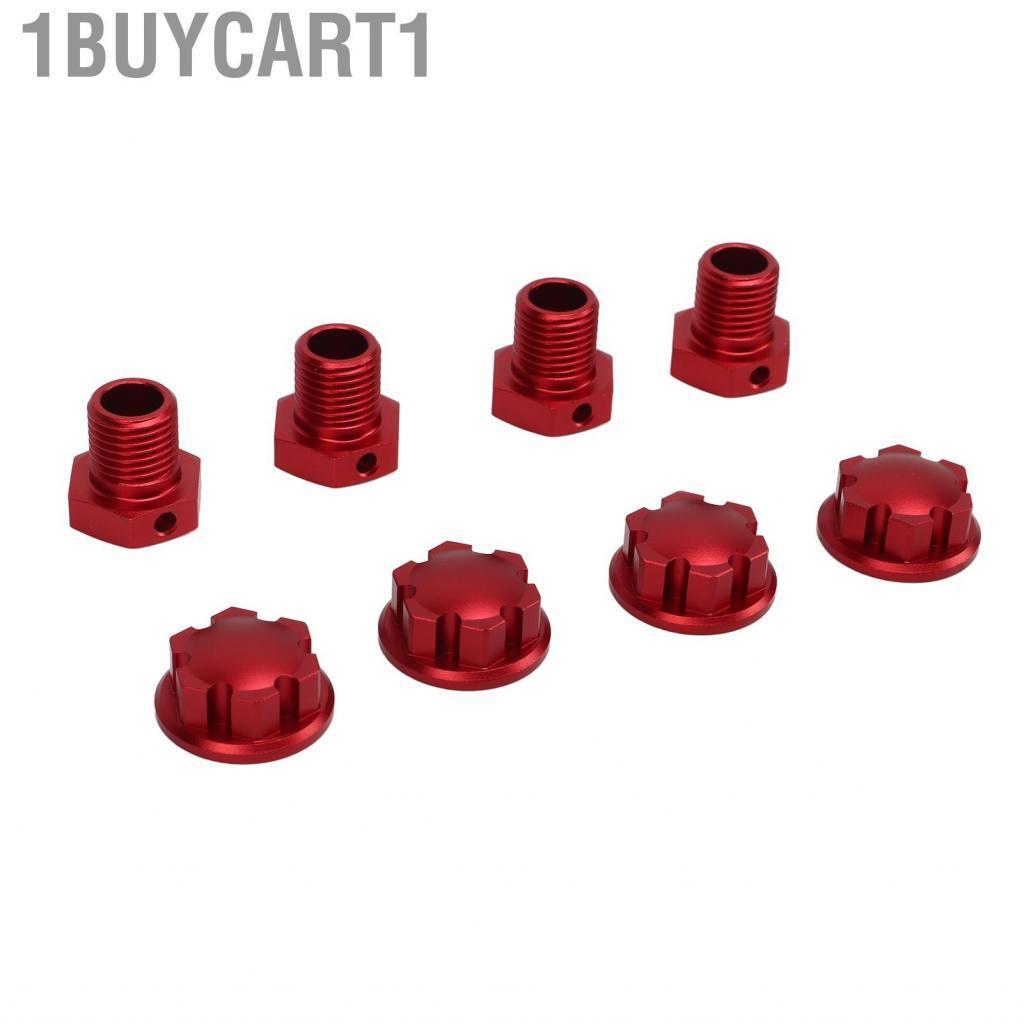 1buycart1 RiToEasysports 17mm RC Wheel Hubs Hex Kit Bộ chuyển đổi hợp kim nhôm để nâng cấp 1/10 (Màu đỏ)