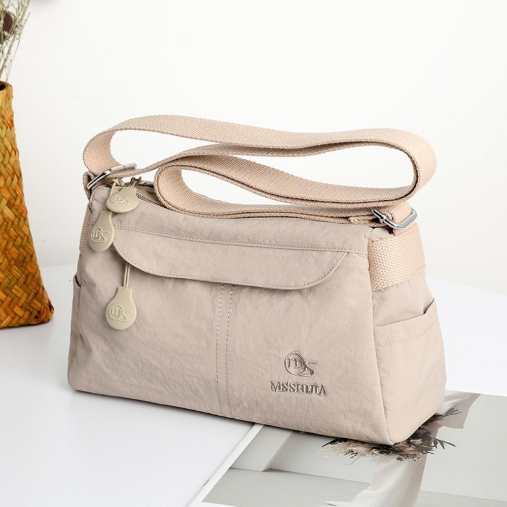 Túi đeo chéo EBINLANDS, Túi đeo chéo chống nước bằng Nylon, Túi đựng điện thoại đa năng nhẹ màu trơn dành cho nữ