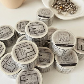 Washi tape hình khung trắng đen Oeda (không đế)