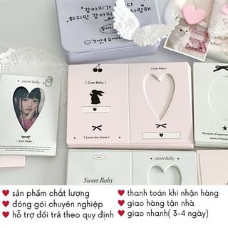 Bìa Gấp Gói Card Khung Trái Tim Pastel Xinh Đồ Đu Bo Góc Decor Sweet Timo GQ66